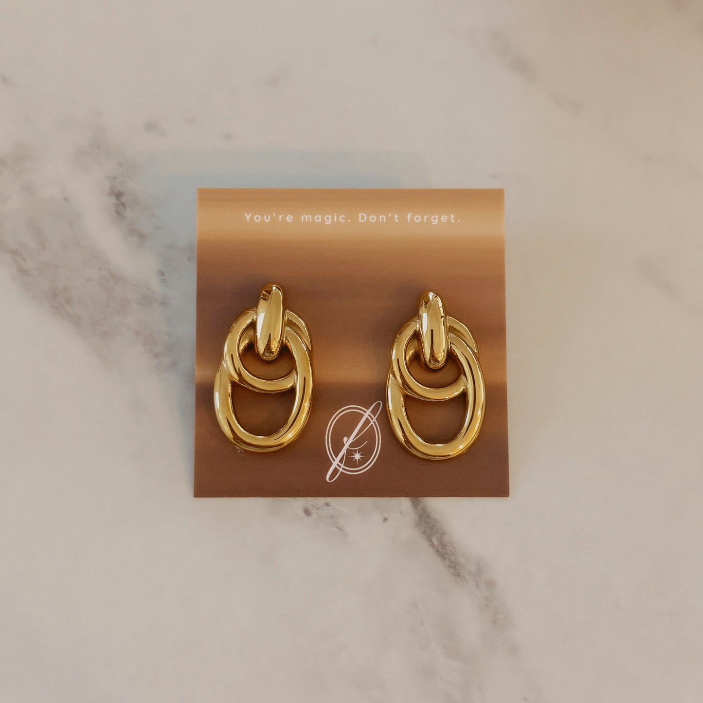 Golden Links Earrings