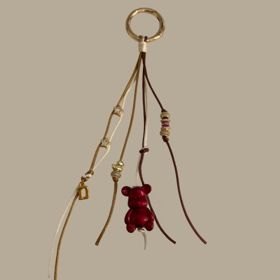 Personalized Teddy Bag Charm image 0