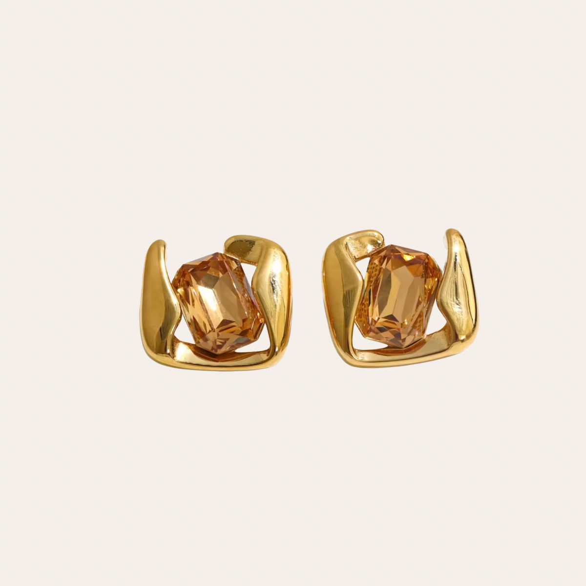 The Martini Earrings - Brown