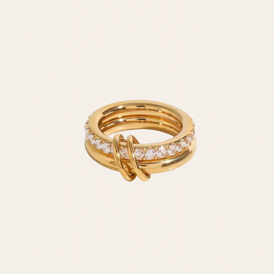Golden Promise Rings - Clear