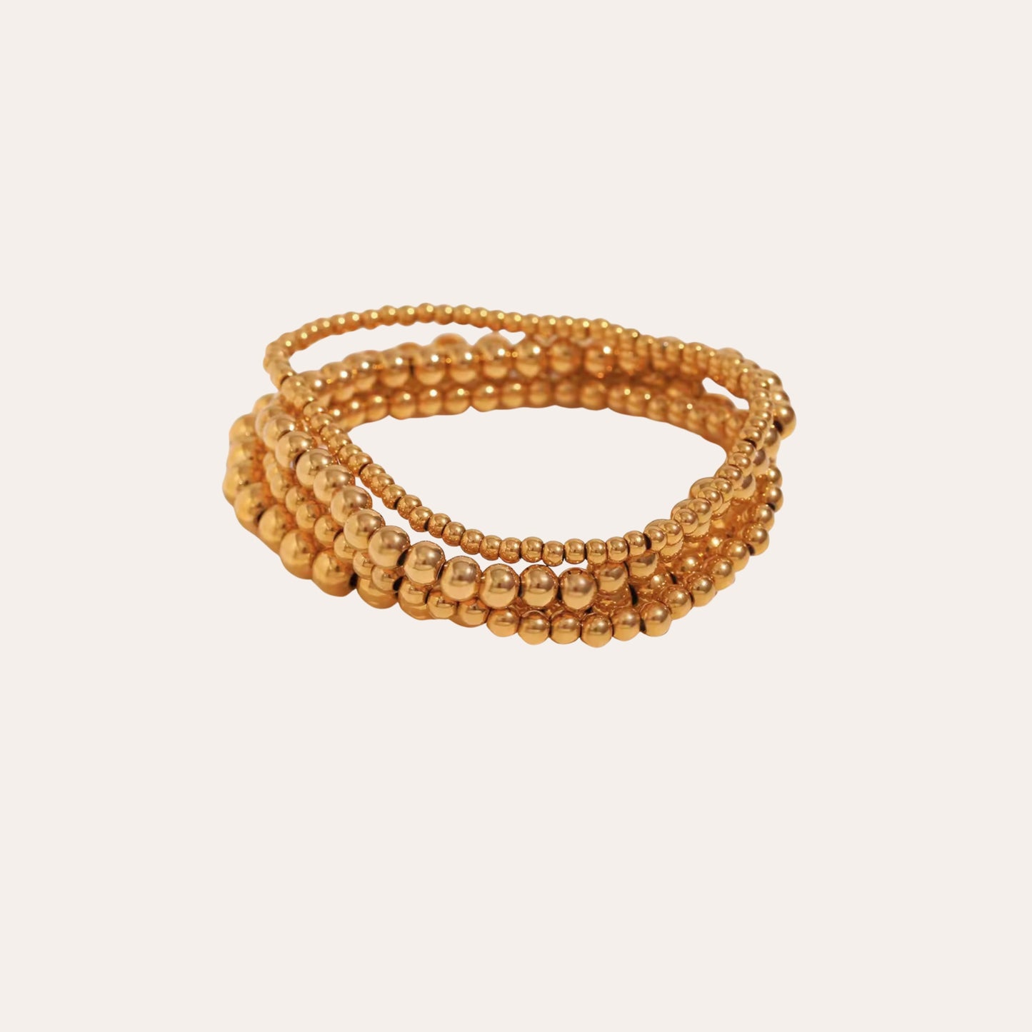 Beaded Bracelet Set - Gold