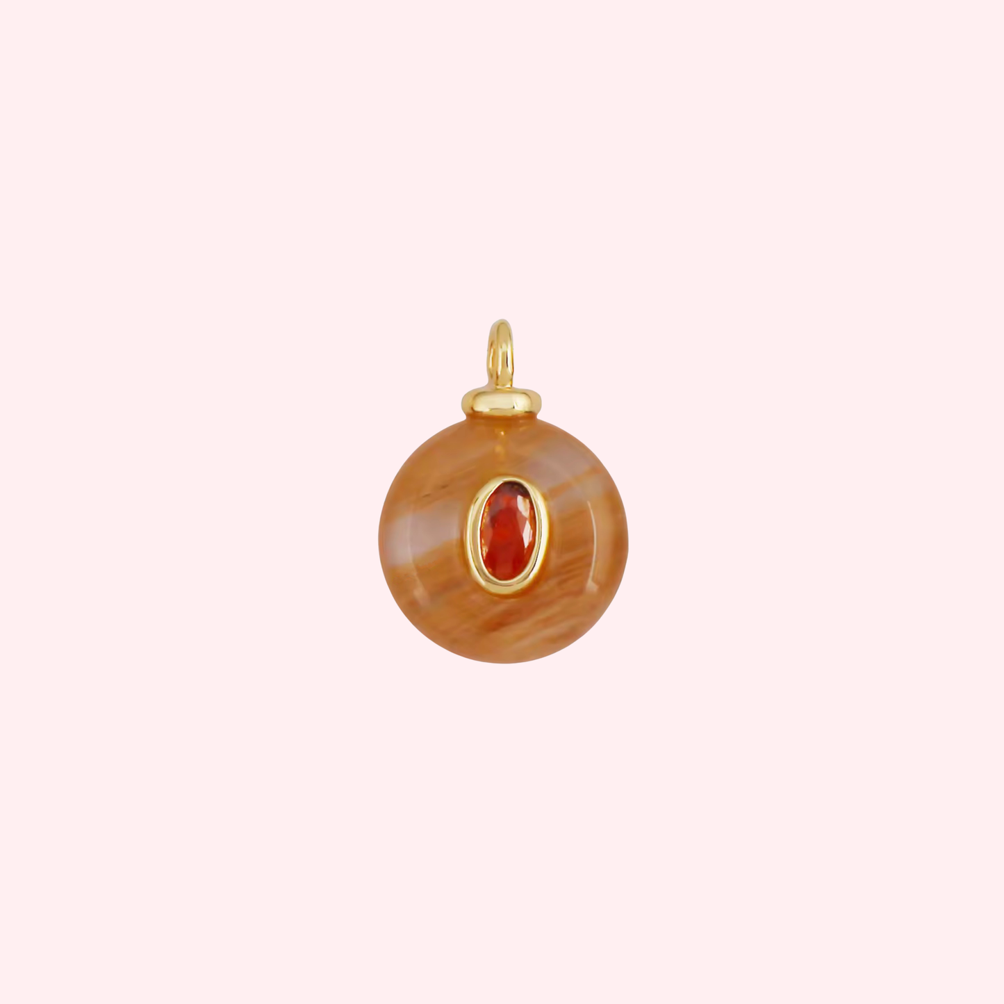 Amber Stone Charm
