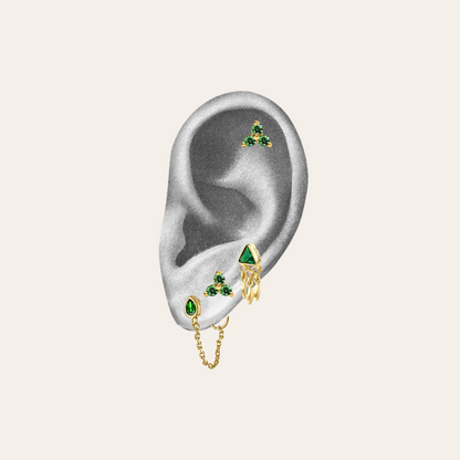 Emerald Drop Studs