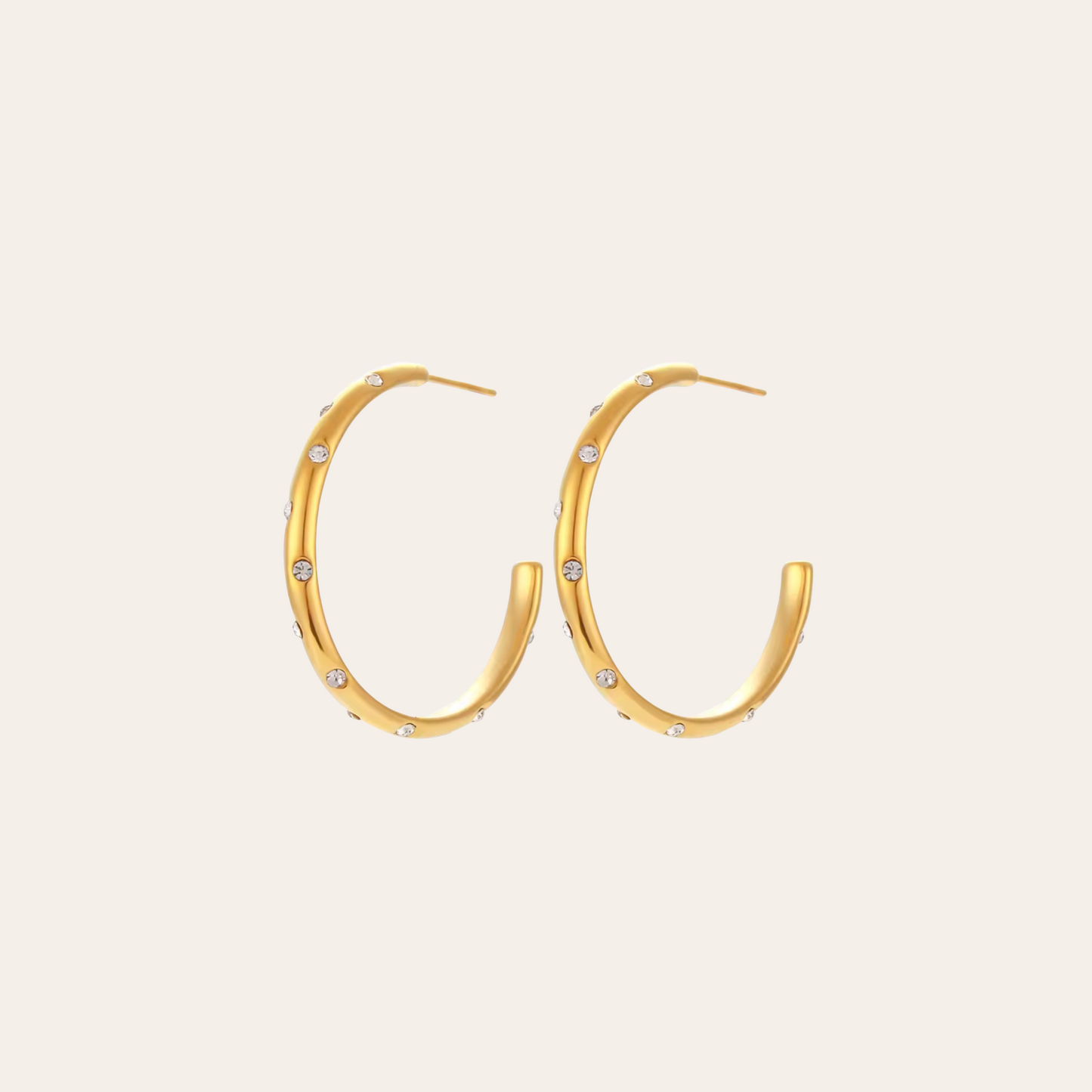 Dotted Sparkle Hoops