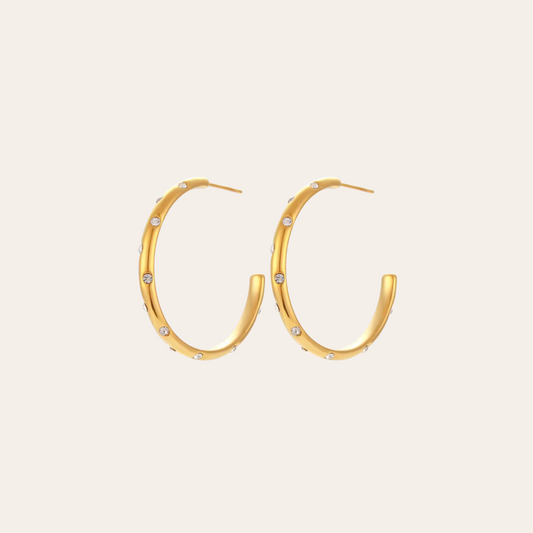 Dotted Sparkle Hoops