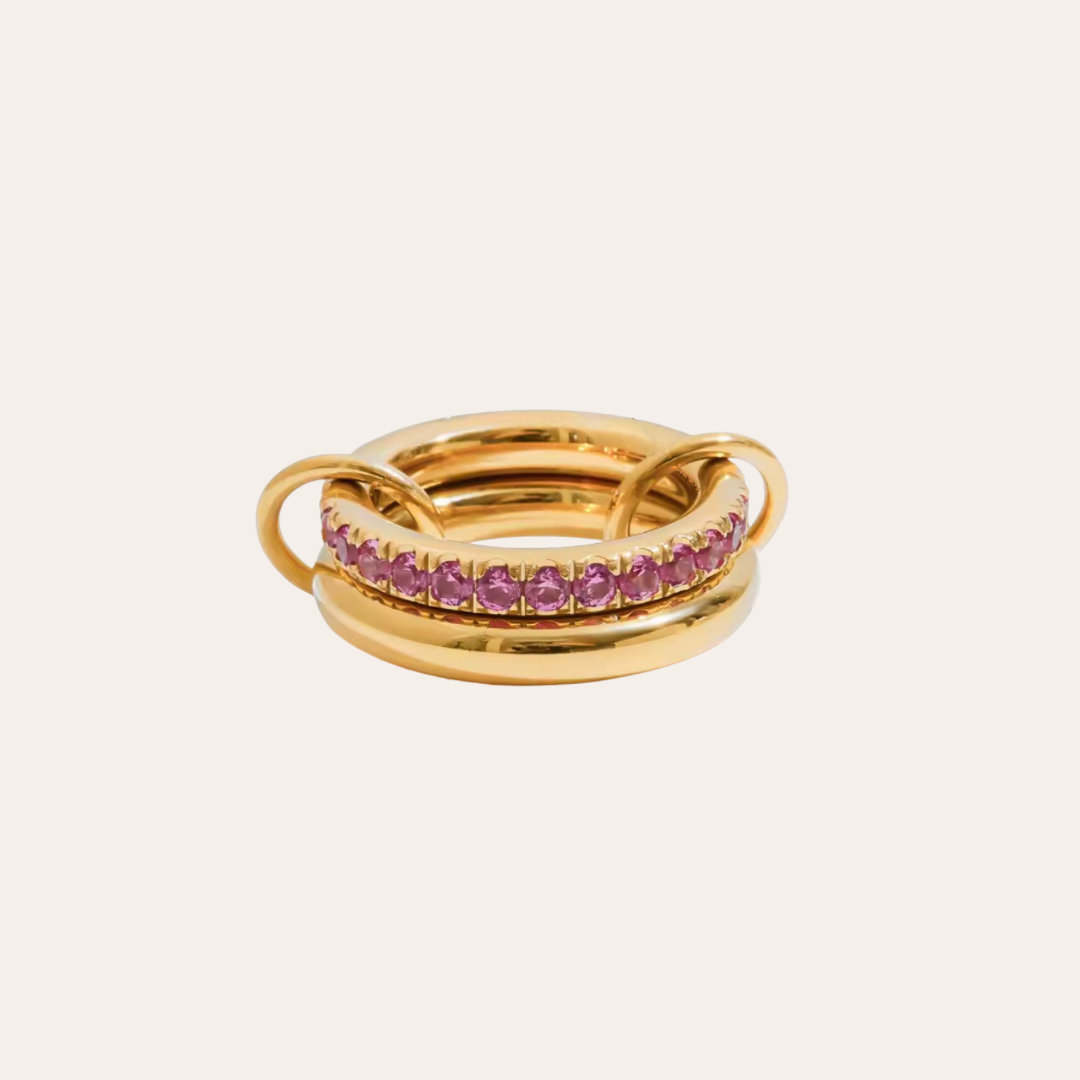 Golden Promise Ring - Pink