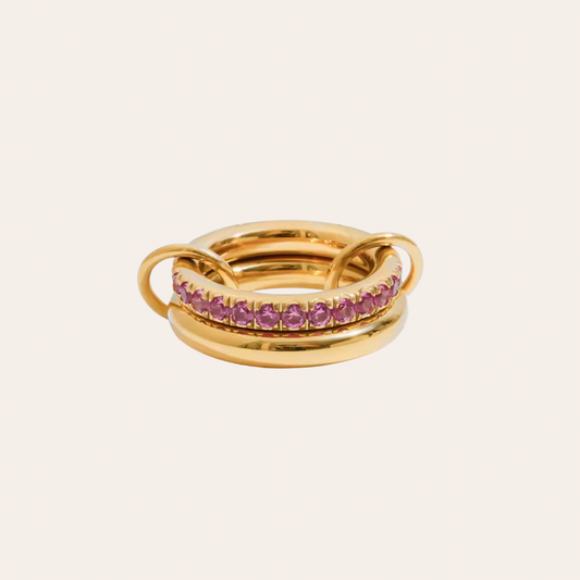Golden Promise Ring - Pink