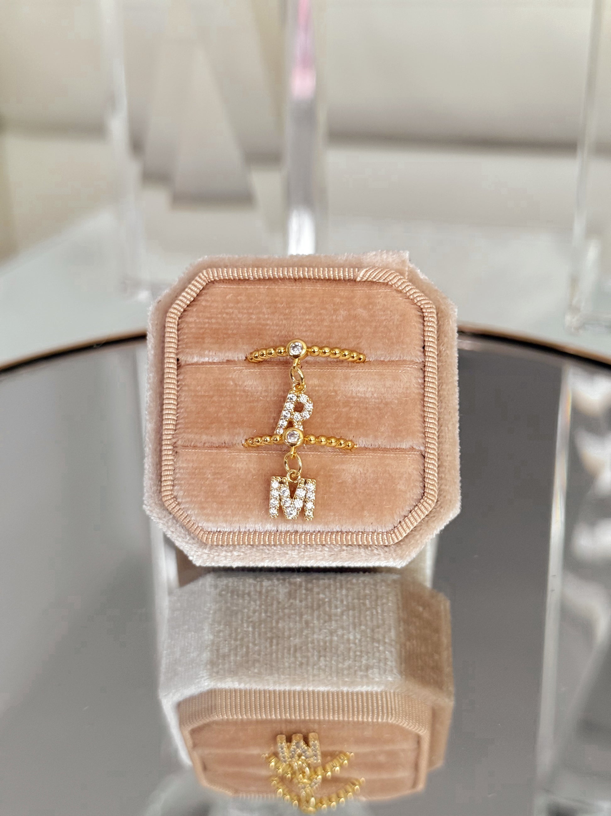 Initial Luxe Ring (Adjustable) image 0