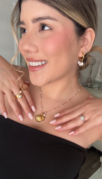 Pearl Hoops image 1