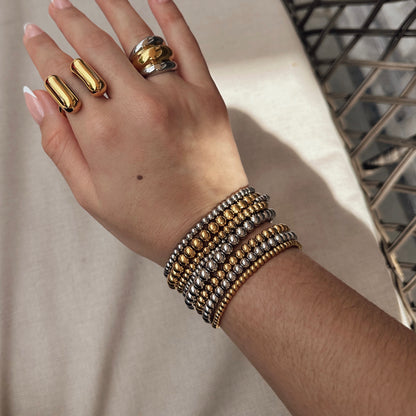 Beaded Bracelet Set - Silver  image 1